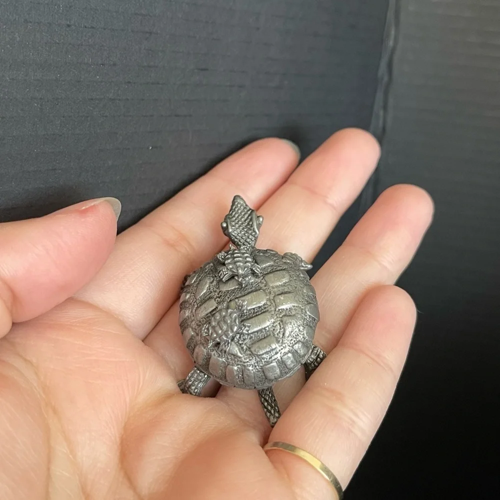 Turtle earring necklace silver tone set - Picture 1 of 7